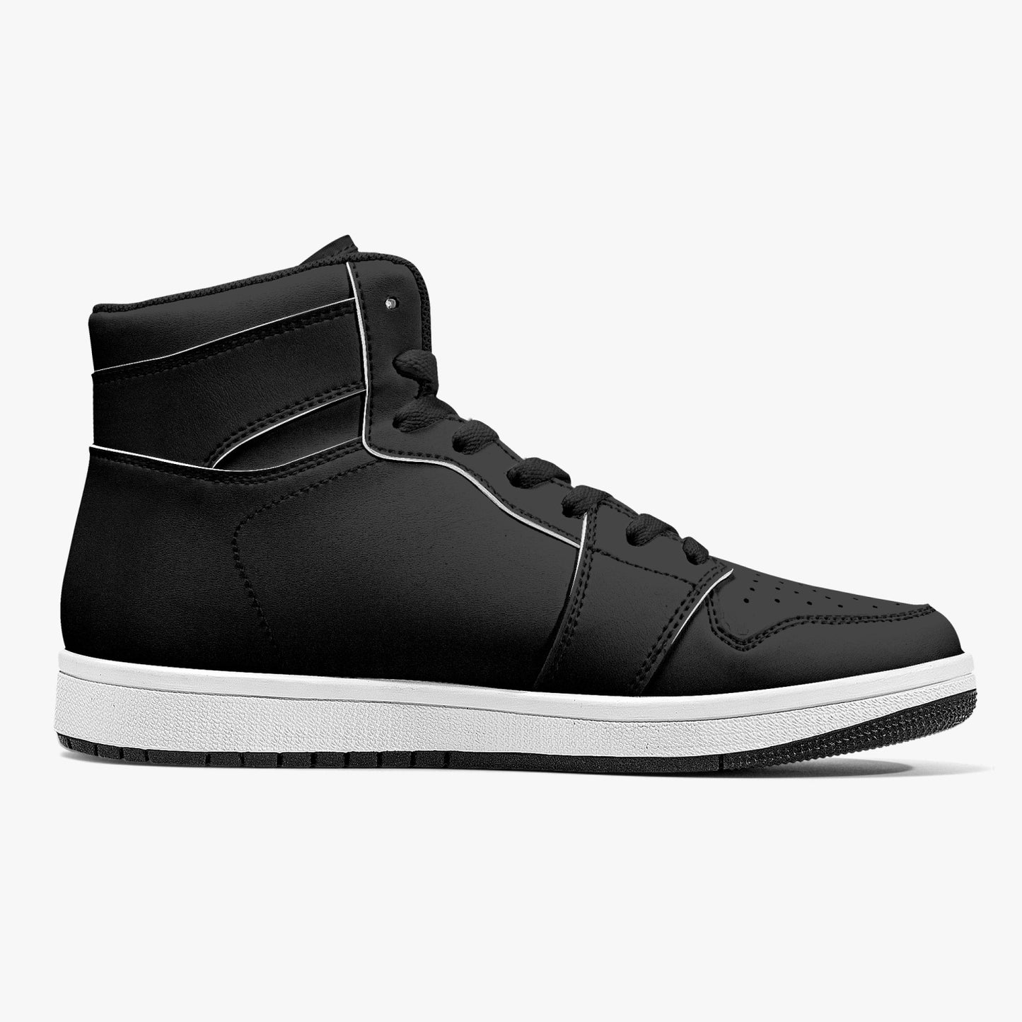 "PROZAK" High-Top Leather Sneakers - White / Black