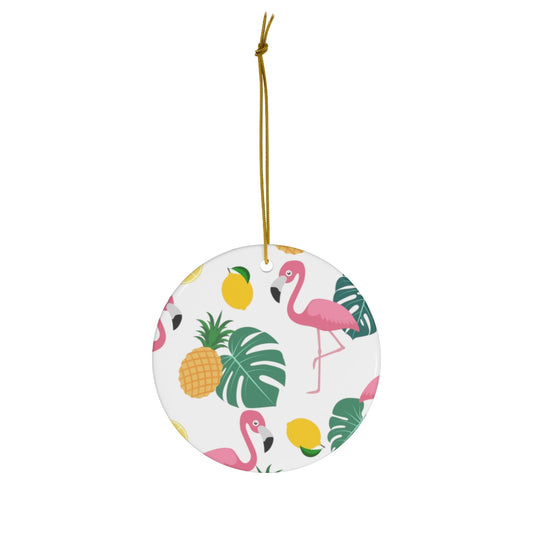 #JuicyFlamingo Ceramic Ornaments